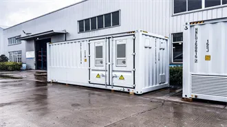 High-voltage photovoltaic folding container used at Buster drilling